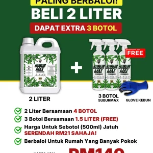 Pakej 2 Liter + Extra 3 Botol